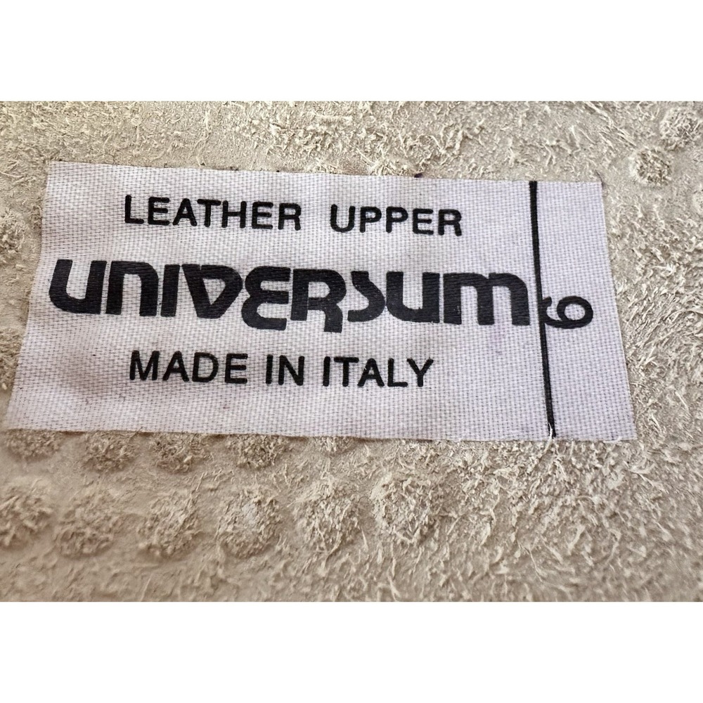 Universum Sandals Slides Italian Leather Suede Women 6 Purple Excellent - Picture 5 of 6